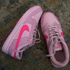 Nike Dunk Low in Triple Pink (aka: Barbie dunks!)
